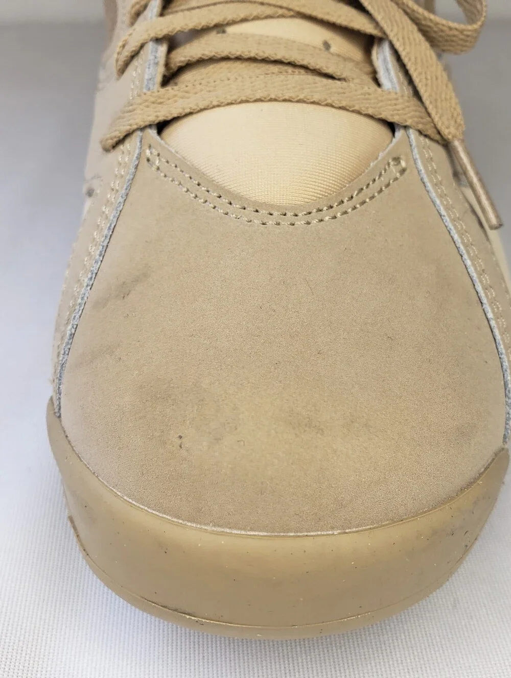 Nike Jordan SINGLE LEFT SHOE ONLY Low-Top Sneaker Tan Red Heel Tab REPLACEMENT